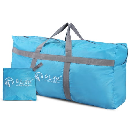 REDCAMP Extra Large 31&#39;&#39; Duffle Bag 96L Blue Lightweight, Waterproof Travel Duffel Bag Foldable ...
