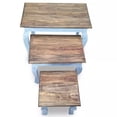 thumbnail image 6 of Nesting Table Set Inlife Side Table 3 Pieces Solid Reclaimed Wood, 6 of 8