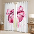 thumbnail image 2 of Homewish Watercolor Bowknot Kids Blackout Curtains Set of 2 (52x84 Each), Cartoon Pink Rugby Print Window Curtains, Kawaii Princess Bow Curtains and Drapes, Black Out Curtains Bedroom Decor, 2 of 6