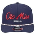 thumbnail image 2 of Men's New Era Navy Ole Miss Rebels Script Performance Rope 9SEVENTY Adjustable Hat, 2 of 5
