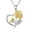 Sunflower2, variant on Sunflower Necklace 925 Sterling Silver Sunflower Necklace You're My Sunshine Sunflower Heart Pendant Necklace with Shiny Cubic Zirconia Sunflower Jewelry Gifts for Women Mom Valentines Day