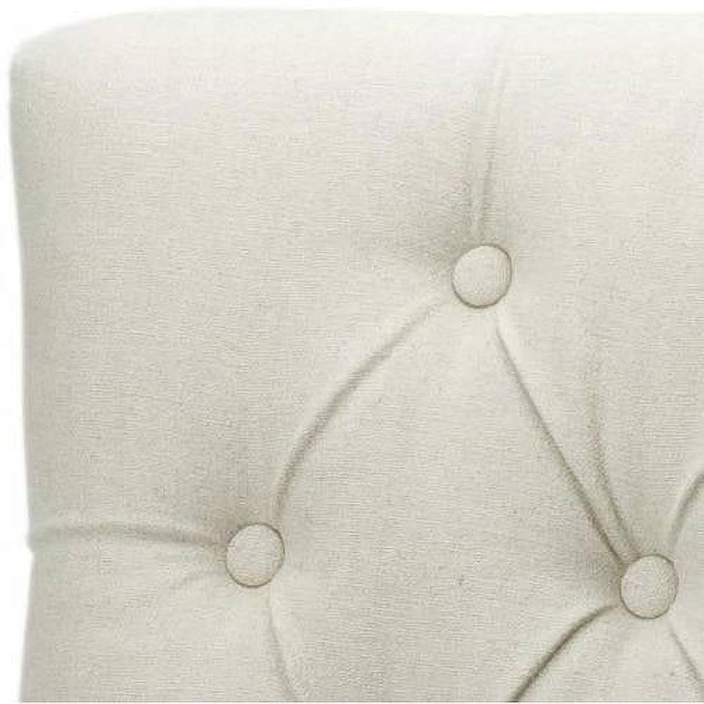 SAFAVIEH Amanda 19''H Traditional Glam Tufted Chair, Taupe