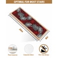 thumbnail image 4 of Stair Treads for Wooden Steps, Red White Peel and Stick Stair Treads with Adhesive, Abstract Black Chrysanthemum Flower Floral Non Slip Indoor Stairs Runner Rugs Mats for Elders Dogs 8"x30"15PCS, 4 of 7