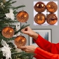thumbnail image 2 of 4 Pieces Glitter Christmas Ball Ornaments, Rhinestone Sequin Christmas Decorations, Hanging Plastic Balls for Xmas Trees Wedding Party Holiday Decorations(3.15inches,Gold), 2 of 5