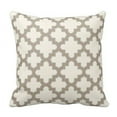 thumbnail image 2 of SUFAM Set of 4 Pillow Cases Quatrefoil Tan and Pattern Modern Moroccan Cream Grey Gray Floral Throw Pillowcase Cover Cushion Case Home Decor 20x20 inch, 2 of 5