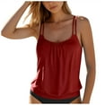 thumbnail image 3 of adviicd Womens Tummy Control Tankini Top No Bottom Loose Fit Quick Dry Swim Top Tank Top , L, 3 of 7