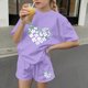 thumbnail image 4 of Vestido de manga corta para niños Día de San Patricio impreso de dos piezas Conjunto de cuello redondo con pantalones cortos, blusa de manga corta, 4 of 6