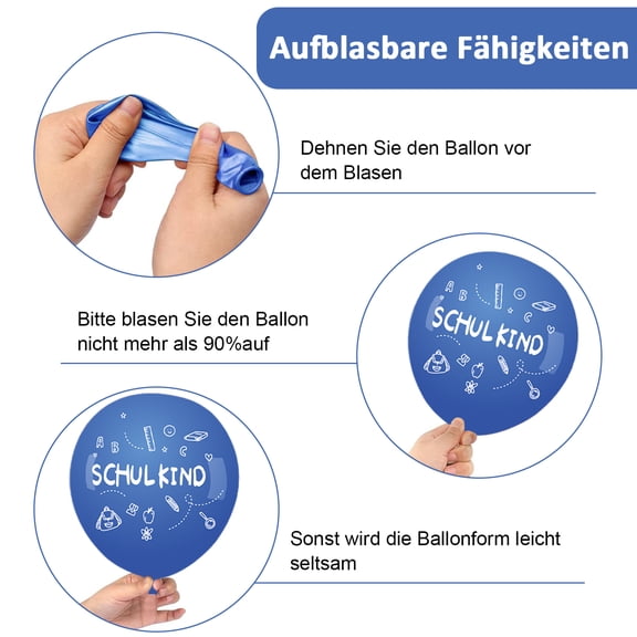 Latex Balloons for Boys and Girls' School Enrollment Celebration, Colorful Balloons with Happy Birthday Print Perfect for Party Decoration