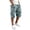 #302Blue, variant on Men Cargo Shorts with Pockets Summer Tactical Stretch Waist Camo Drawstring Wide Leg Shorts