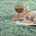 thumbnail image 5 of Junovo Round Fluffy Area Rugs For Kids Girls Princess Castle Plush Shaggy Carpet Cute Circle Nursery Rug For Kids Room Bedroom Living Room,4'x4',Matcha Green, 5 of 6