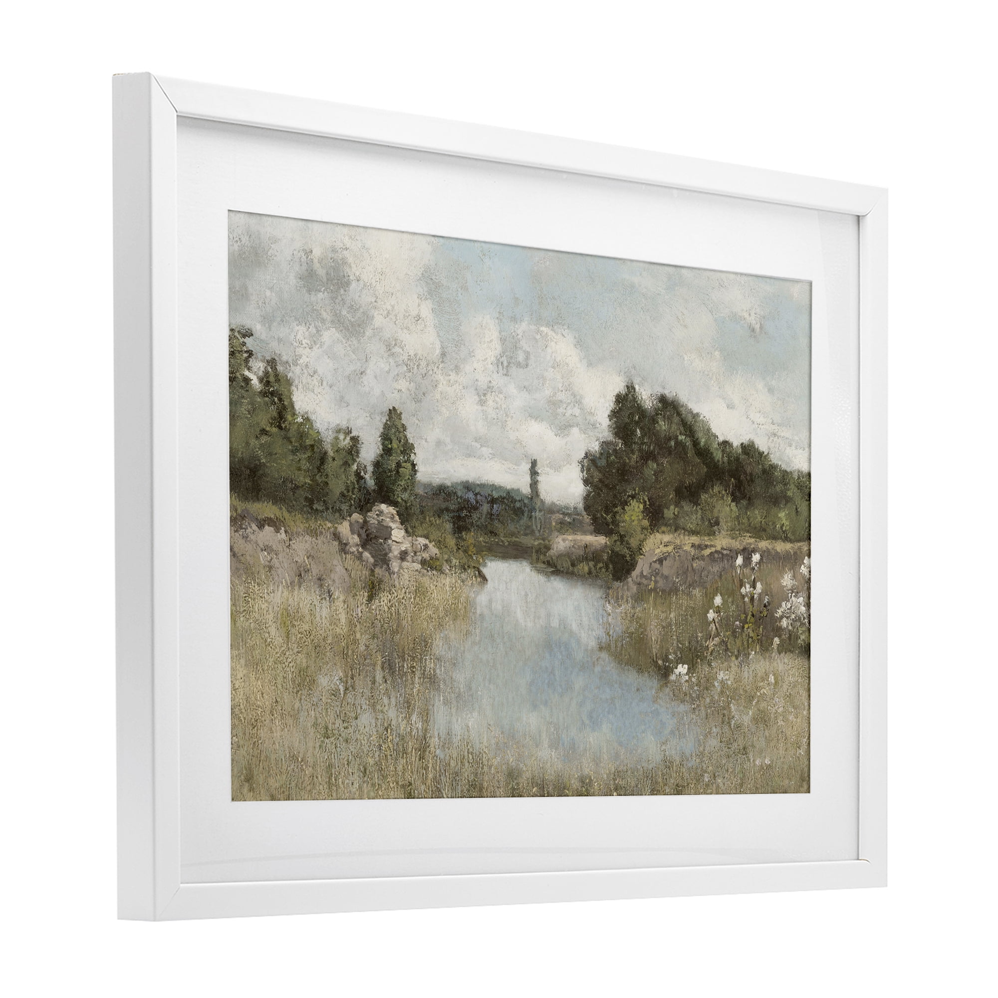 Stupell Industries Dawn At The Shore White Framed Print Under Glass, design by Christy McKee