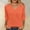 Orange womens v neck 3/4 sleeve tops a1, variant on thefmos Women's Fall Winter V Neck 3/4 Sleeve Solid Basic Casual Pullover Tops Loose Long Sleeve Tee Shirts Cozy Layering Blouses For Daily Wear, Wine 2XL
