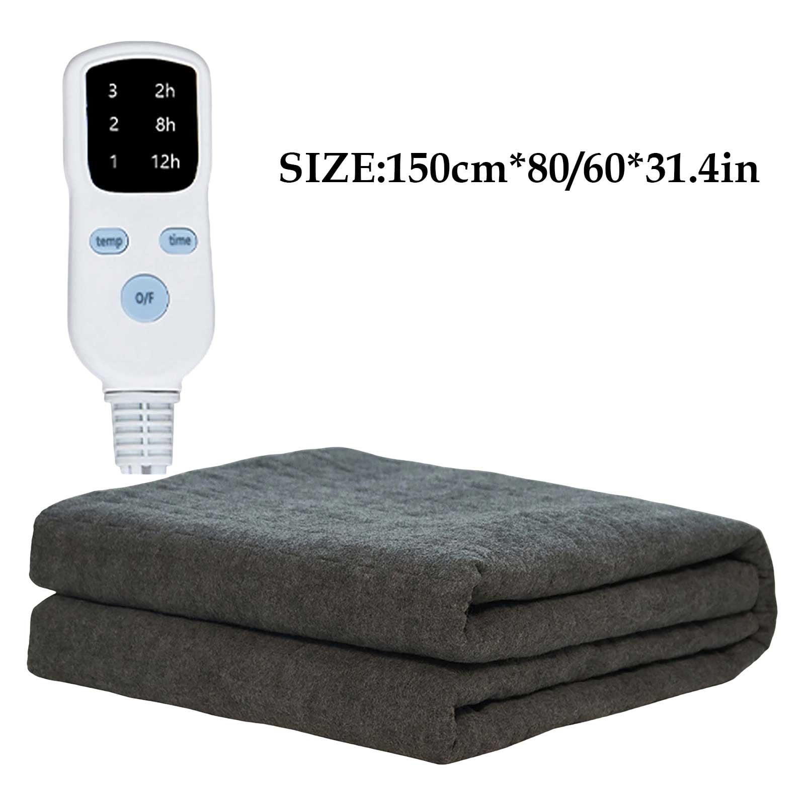 Kumdkd Electric Heated Blanket, Constant Temperature Warming Pad with 10 Heat Settings & Auto Shut-Off, Soft Flannel Double Size 50x60 Inch for Bed & Sofa