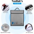 thumbnail image 5 of Fireproof Document Bag with Zipper,Heat Insulated Upgraded Fireproof Waterproof Document Bag 15.8”x 12.6”×2.5” for Important Document Storage Organizer for Valuables, Legal Documents Safe, 5 of 5