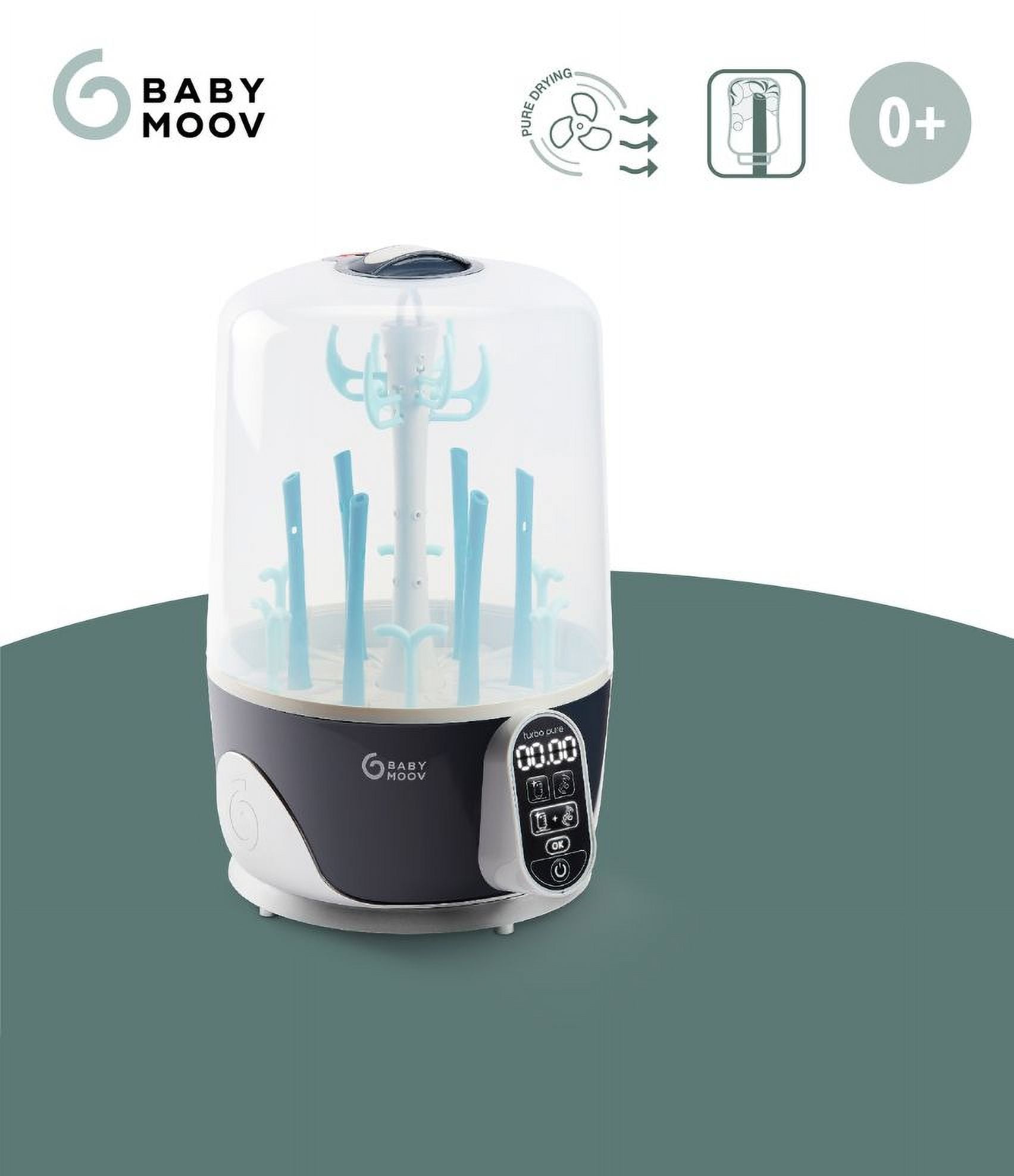 Babymoov Turbo Pure 3-in-1 Steriliser, Dryer & Purified Bottle Storage