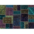 thumbnail image 1 of Ahgly Company Indoor Rectangle Patchwork Light Blue Transitional Area Rugs, 3' x 5', 1 of 4