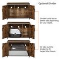 thumbnail image 5 of Unipaws Cat Litter Box Enclosure with Top Opening, Cat Washroom Storage Bench for Large Cat, High Jumbo Litter Box, Rustic, 5 of 7