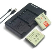Newmowa NP-BG1 Battery (2 Pack) and Dual USB Charger Kit for NP-BG1 and DSC-H7,DSC-H9,DSC-H10,DSC-H20,DSC-H50,DSC-H55,DSC-H70,DSC-H90,DSC-HX5V,DSC-HX9V,DSC-HX10V