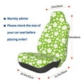 thumbnail image 2 of Picia Green White Flowers Print Waterproof Sweating Car Seat Cover for Post Gym Workout, Running, Beach and Hiking, Universal Fit Anti-Slip Bucket Seat Protector, 2 of 5