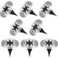 thumbnail image 1 of 8 Pack Solar Garden Lights, 8LED Waterproof IP65 Outdoor Solar Spotlights for Pathway and Terrace, Decorative Solar Lamp for Outdoor Use, 1 of 5