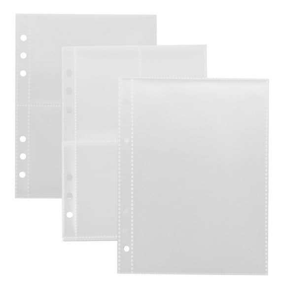 WHAMVOX  3 Books Photo Album Refill Pages Scrapbooking Loose-leaf Card Inner Core