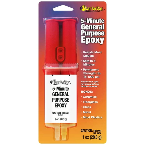 Star brite Epoxy Syringe Clear – Self-Metering, Multi-Surface Adhesive