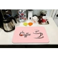 thumbnail image 2 of Coffee Bar Mat Accessories for Countertop Absorbent Hide Stain Rubber Backed Dish Drying Mats for Kitchen Counter Draining Pad Decor (19.5x12in)Pink, 2 of 6