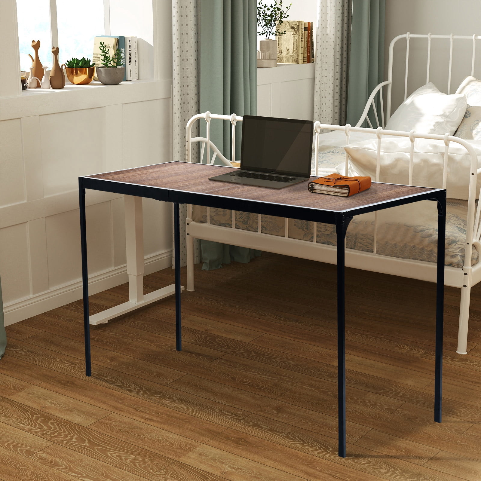 Homy Casa 47" Computer Desk for Home Office Workstation Bedroom, Espresso