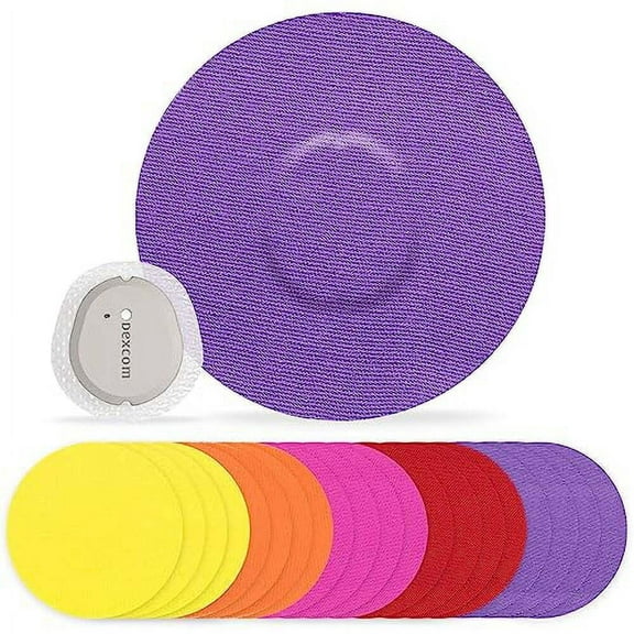 Adhesive Patches Waterproof 20Pack Dexcom Overpatch for G7 Flexible CGM Tape Non-Glue Central Full Cover Patches Hypoallergenic & Latex-free G7 Overlay Patch for 10 Days Long Stay, Rose Pink Q