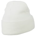 thumbnail image 4 of Get Out Embroidered Long Knit Beanie - White OSFM, 4 of 5