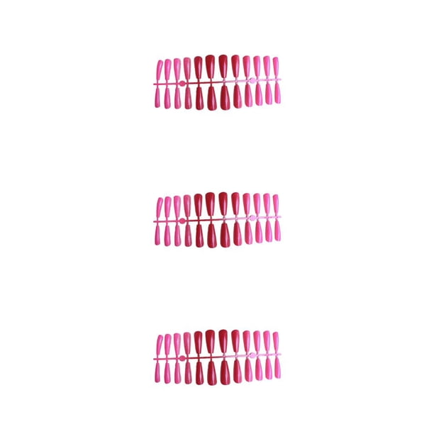 Minnieouse 24 Piezas de Uñas Postizas Decoración para Mujeres y Niñas Color Rojo