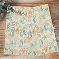 thumbnail image 4 of Teal Red Coastal Kitchen Towels Set of 3, Water Absorbent Dish Towel, Nautical Seahorse Beach Coral Starfish Beige Decorative Hand Towels - Quick Drying Cloth for Cooking Baking, 18x28 Inch, 4 of 8