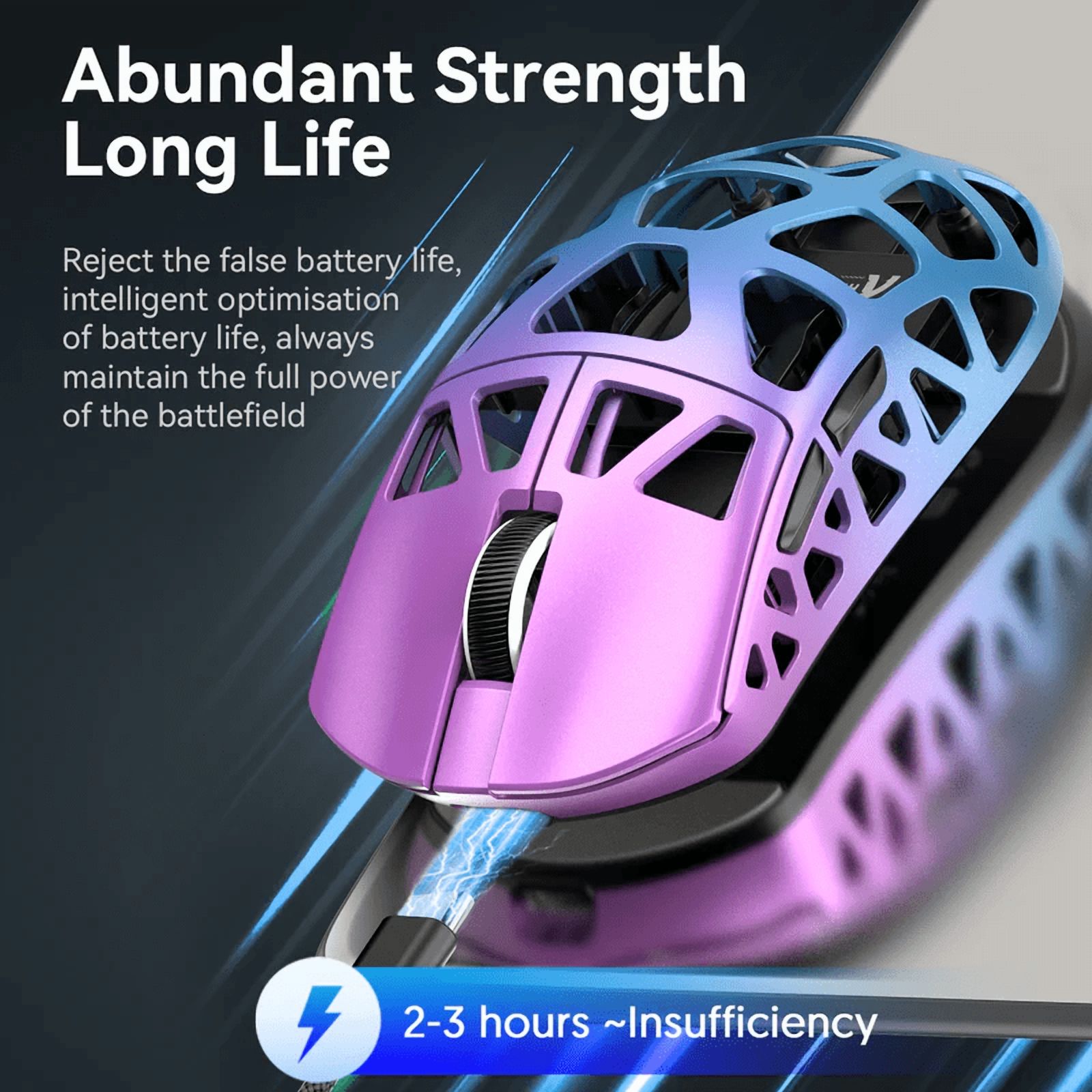 ATTACK SHARK R3PRO Gaming Mouse 8K with Coiled Cable 46g Magnesium Alloy SUPERLIGHT Mouse, 6 Adjustable DPI up to 26000, PixArt PAW3395 Gaming Sensor, BT/2.4G Wireless/Wired
