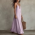 thumbnail image 5 of Maxi Dresses for Women Summer Sleeveless Spaghetti Strap Scoop Neck Casual Beach Long Cami Lounge Dress 2XL, 5 of 5