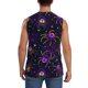 thumbnail image 4 of Fotbe Multi-colored Spiders Men's Camiseta sin Mangas Estampada para Hombres, Playera Casual para Gimnasio, Entrenamiento, Playa-3X-Large, 4 of 7