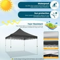 thumbnail image 3 of COBIZI Party Tent 10x10 Pop up Canopy, Easy Setup Canopy Tent with Sandbags, Stakes & Ropes, UPF 50+ Waterproof Outdoor Instant Portable Shelter for Party, Events, Vendor, Black, 3 of 11