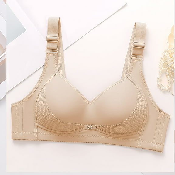 BILIKEYU Large Sized Front Buttoned All Cotton Sporty Printed Bra for Women, Bras for Women, Seamless Underwear for Women, Jelly Bras for Women