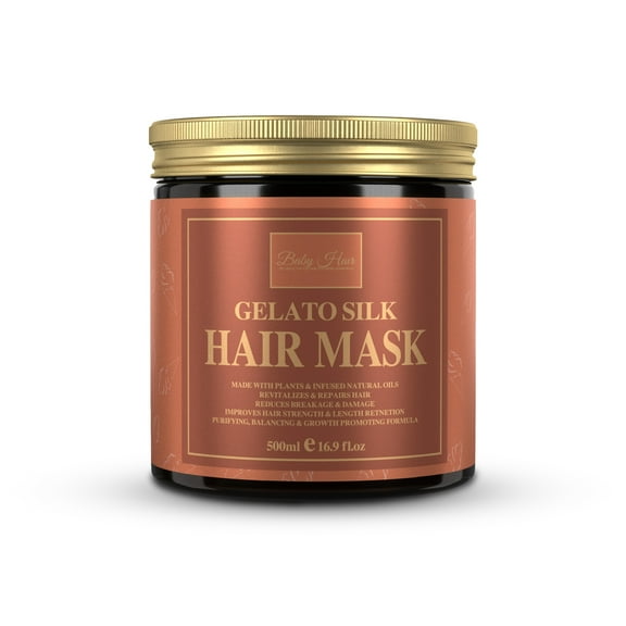 Baby Hair, Gelato, Silk Intense Hair Therapy, Nourishing, Dry Hair, Keratin, Argan, Olive Oil & Panthenol (Vitamin B5) for Healthy Strong Hair, Hair Growth-Promoting Clary