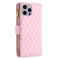 thumbnail image 2 of Nalacover for iPhone 14 Pro Max 6.7 inch Zipper Wallet Case with Magnetic Clasp Flip Folio Kickstand 9 Card Slots Luxury Premium PU Leather and Soft TPU Shockproof with Wrist Strap Cover.Pink, 2 of 10