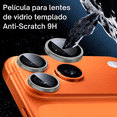thumbnail image 3 of Mica Aros Cámara Titanio Para iPhone 17 Pro/17 Pro Max, Protector de Lente Mica (Aros) compatible con iPhone 17 Pro/17 Pro Max - Vidrio Templado y Borde Titanio., 3 of 6