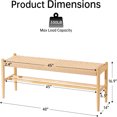 Solid Wood Entryway Bench with Shoe Storage Rustic Oak Wood and Design