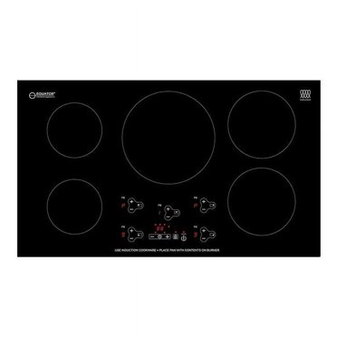 36 in. 5 Burner Built-in Induction Cooktop, Black