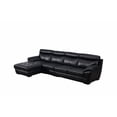 thumbnail image 2 of American Eagle Furniture Leather Left Side Facing Chaise Sectional in Black, 2 of 3