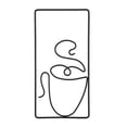 thumbnail image 2 of Línea de decoración de arte de pared de Metal minimalista, Mural de pared, esculturas de pared, pintura en forma de café para oficina, cocina, decorac estilo D perfecl Escultura de pared, 2 of 8