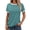 Lake Blue, variant on MOSHU Color Block Womens T-shirts Round Neck Shirts for Women Short Sleeve Loose Fit Women Tops