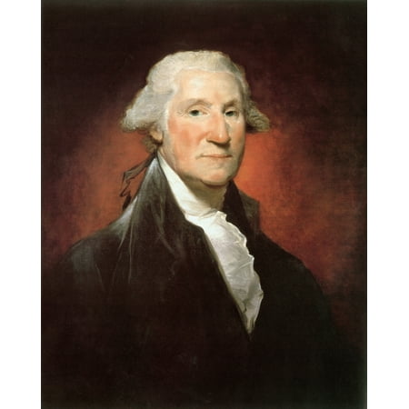 George Washington N(1732-1799) 1St President Of The United States Oil On Canvas 1795 By Gilbert Stuart Known As The Vaughan Portrait Poster Print by Granger