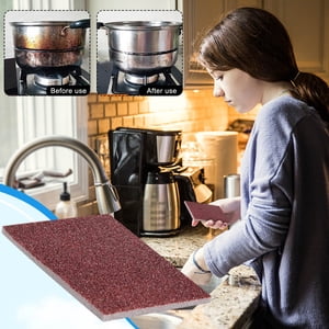 Éponge de carboundum : Emery Eponge pour pots & Pans 10 Pack Éponges de nettoyage robustes pour les étamines de Stubborn sur les articles de cuisine, les éviers et les grils