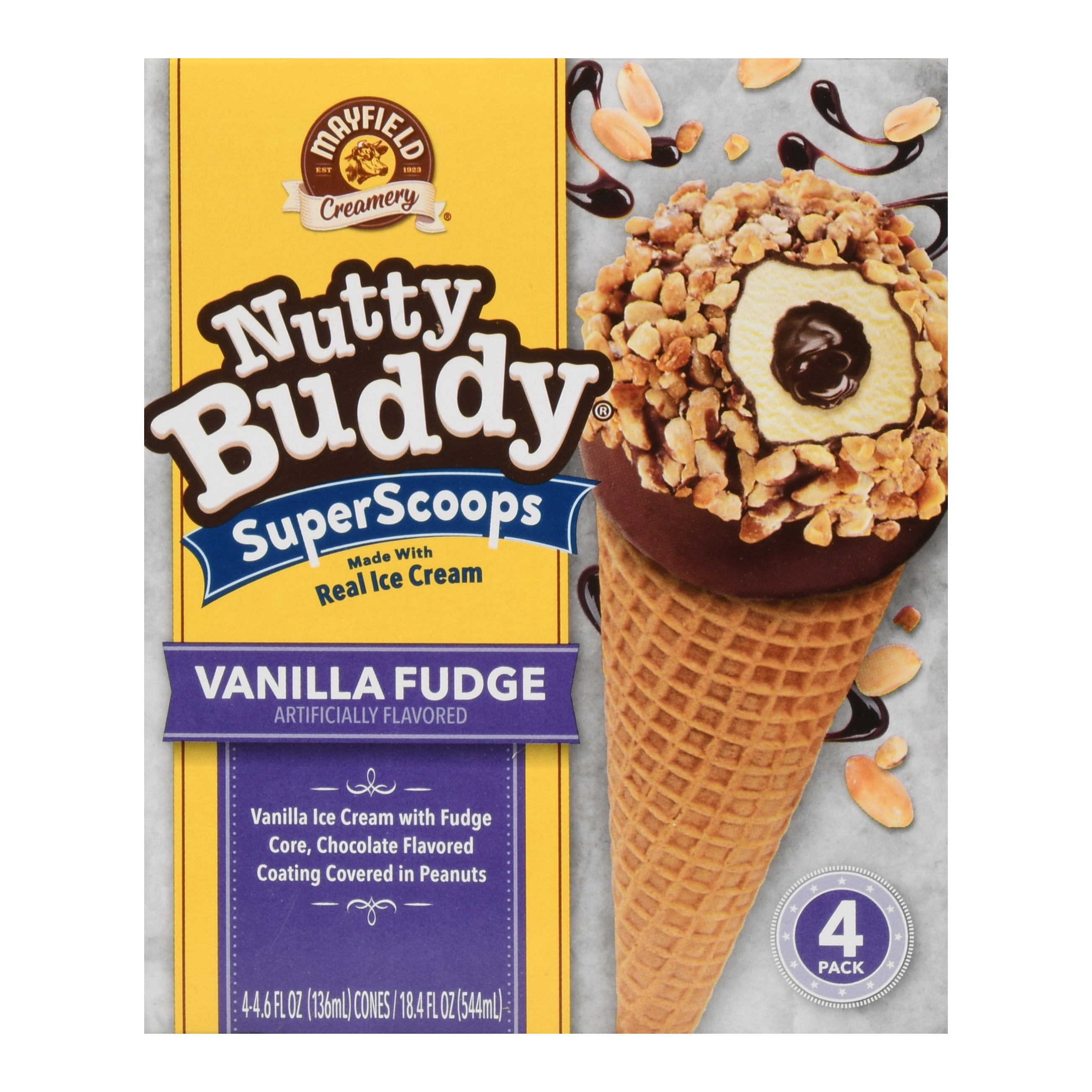 vanilla fudge ice cream cone