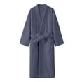 thumbnail image 4 of Hifoo Women Ladies Autumn Winter Velvet Padded Robe Lengthened Bathrobe Relaxed Fit Solid Color Sleepwear, 4 of 4