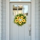 thumbnail image 3 of Corona de girasol artificial, guirnalda floral decorativa para puerta de entrada de verano al aire libre Pequeño, 3 of 9